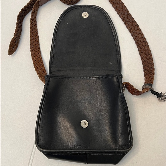 VINTAGE 90’s BRIGHTON LEATHER BRAIDED STRAP CROSSBODY BAG - Picture 8 of 16
